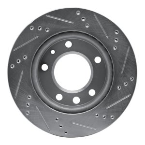 Dodge Sprinter 2500 Brake Rotor (1) - Front Left - R1 Concepts - Drilled & Slotted - Silver - `02-`06